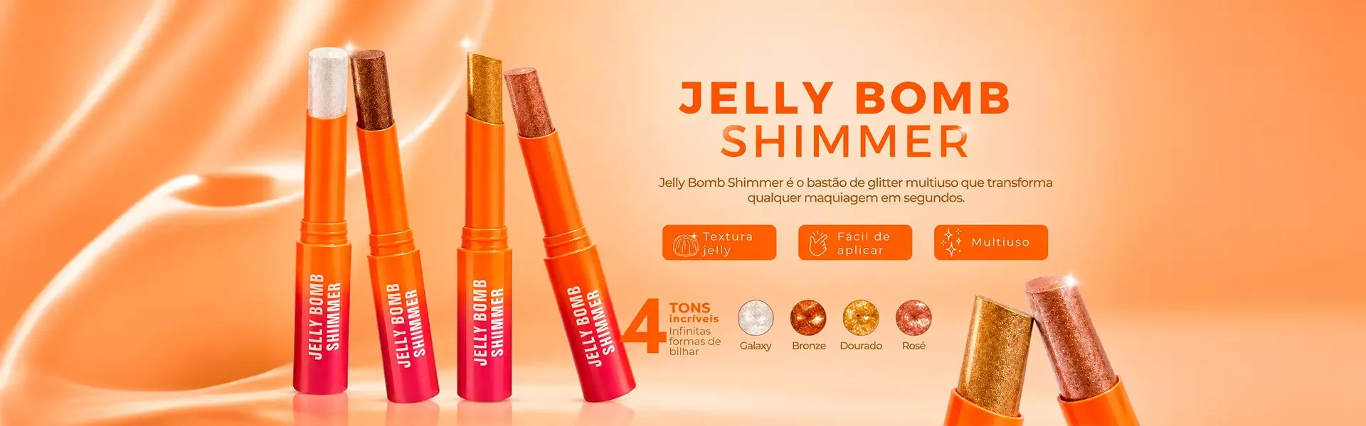 Linhas Ammô Beauty de maquiagem, cílios e acessórios