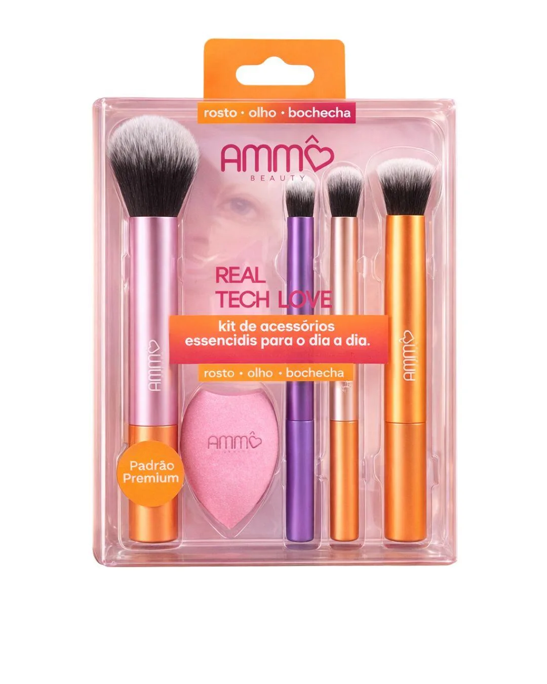Kit de pincéis Real Tech Love